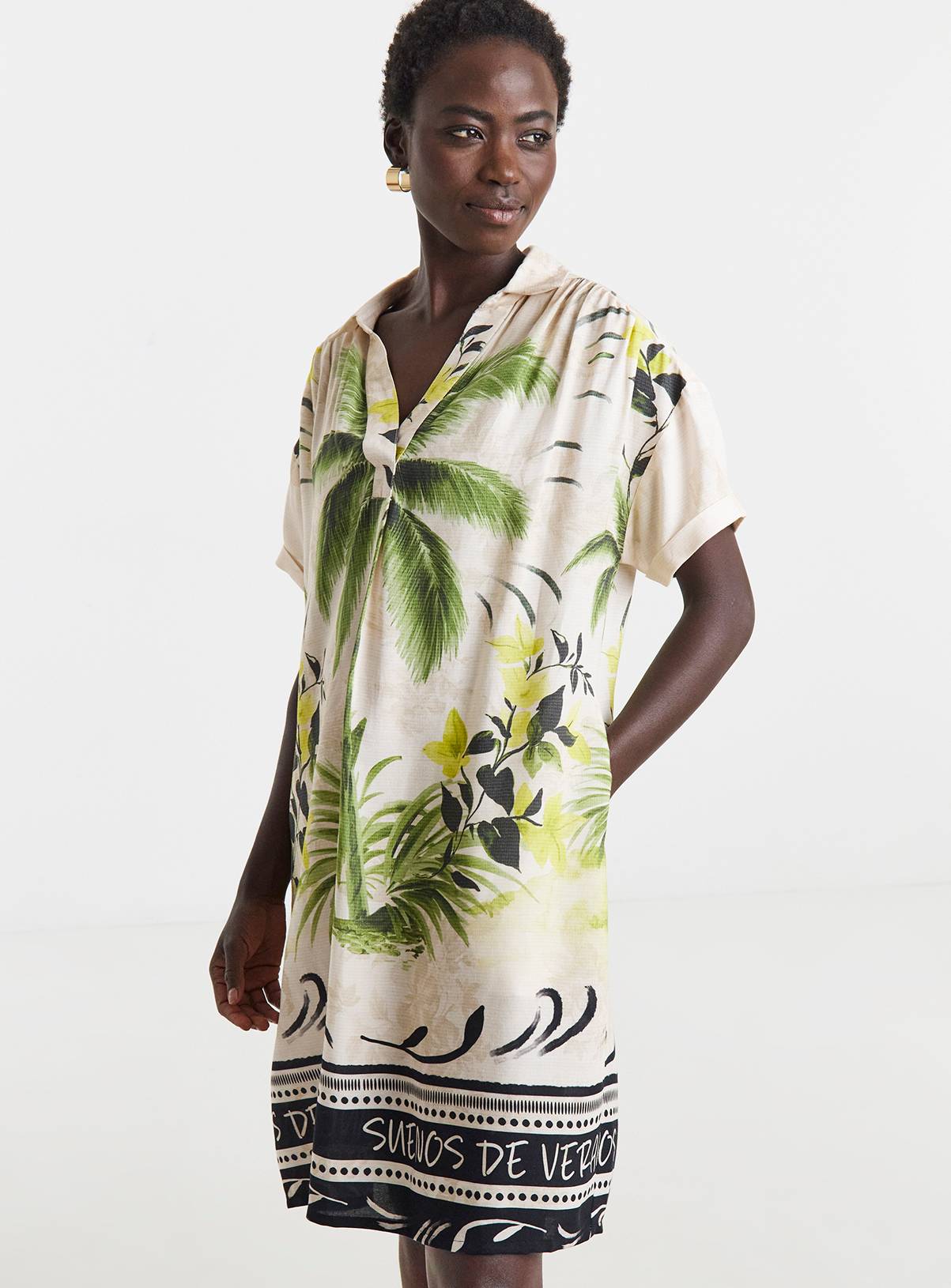 JD WILLIAMS Linen Tunic Dress 16 - Image 1